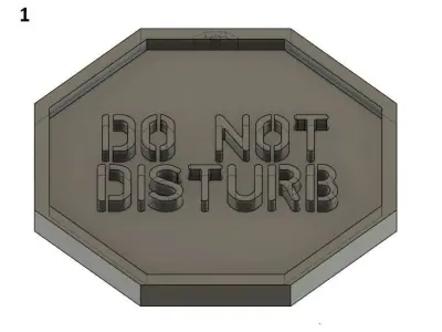 Bedroom door sign 3D print model