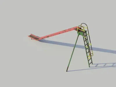 Playground Slide - Low-poly PBR Low-poly 3D model