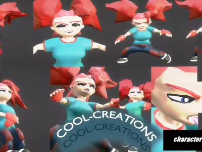 COOL-CREATIONS - CHARACTER 1 Low-poly 3D model