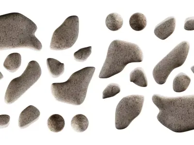 Garden Stone Set 3D model