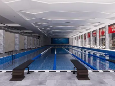 collection swimming pools -B5 3D model