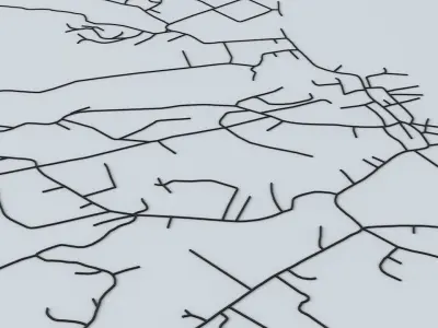 Grenada Road Network and Streets 3D model