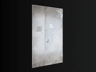 Metal Door  PBR  VR   AR  low-poly  3D model