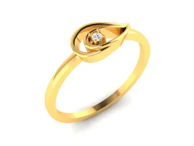 Diamond Ring For Women 3d Print Model 3D print model 66