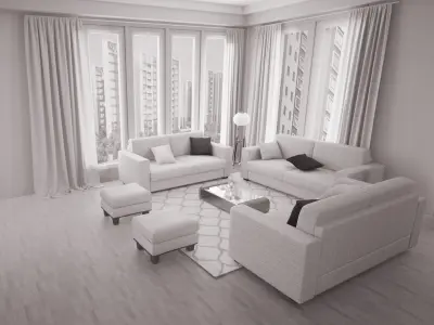 Living room 3D model 3D model