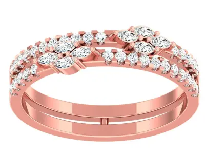 26 Light Weight Cocktail Ring 3dm stl 1-render detail  3D Model Pack