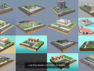 Low Poly Modern City Pack