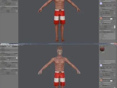 Street Fighter V brazilian tourist Low-poly 3D model
