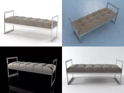 Barcelona bench 3D model