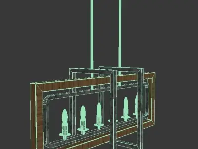 Island lights distressed 3D model