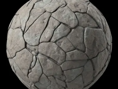 Stone Wall Materials 52- Stone By Moss Sbsar Pbr 4k Seamless Texture