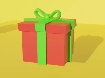 Decorative 3D Gift Boxes for Games VR and Animation Low-poly 3D model