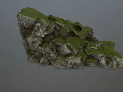 Skull Cave Low-poly 3D model 21