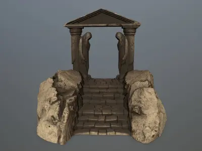 Souls  Gate Low-poly 3D model