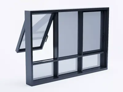 Modern Window AN01 Low-poly 3D model