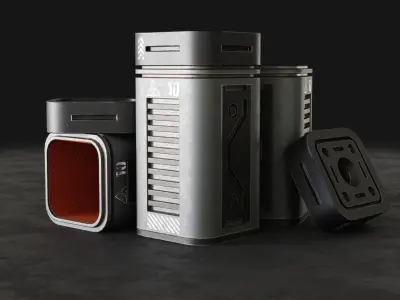 Sci-Fi Crate 1 Low-poly 3D model