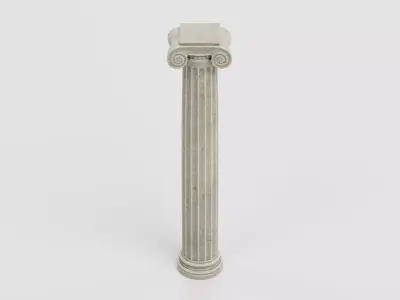 Ionic Column V2 - Old Volute Classical Pillar 3D model