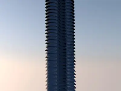 Apartment skyscraper 3D model