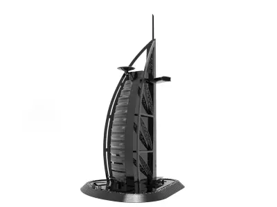 Burj Al Arab DIY scale model 500th 45 parts assembly instruction 3D print model