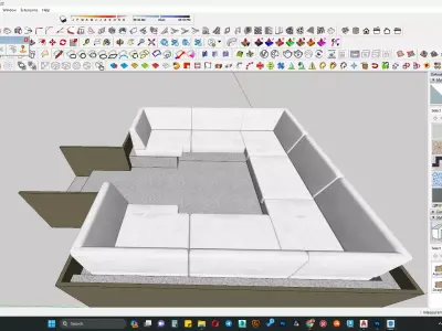 Outdoor sitting 3d model 3D model