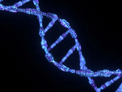 Sci Fi DNA Low-poly 3D model