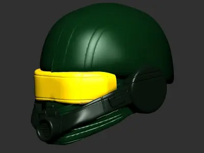 helmet high poly sculpt 3d printable ver 7 3D model 3D model