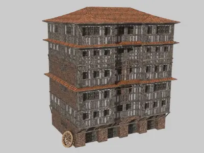 Medieval Fantasy House  Low-poly 3D model