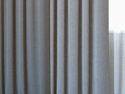 Curtains 42 Curtains with Tulle ROHI Novum 3D model