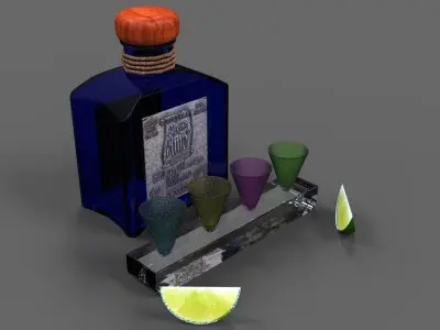 Tequila bottle Free 3D model