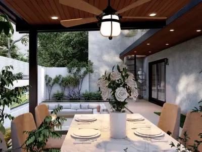 3D Exterior Scene 3D model design garden and landscape 3D model 26