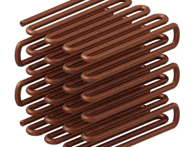 Rusty Deep Freezer Coil 3D model