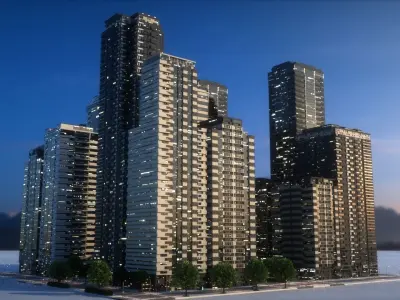 City Block Type B23 3D model