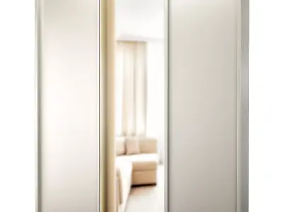 Wardrobe 3d model sliding doors ikea bedroom furniture sets home Low-poly 3D model