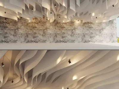 Suspended ceiling 19 Low-poly 3D model