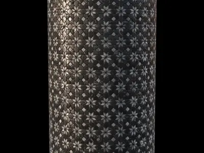 Ornamental flower mosaic marble tiles Texture