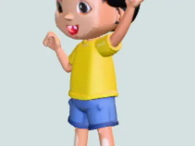 CHILD WAVING 3D model