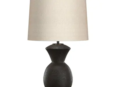Black geometric lamp 3D model