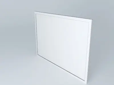 window wooden frame with mirror Free 3D model