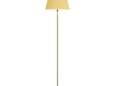 Floor lamp with textile shade 3D model