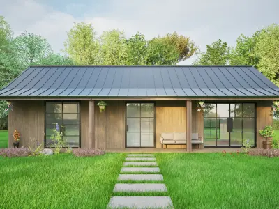 small barn house 3D model