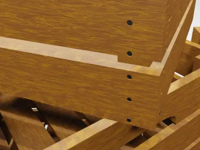 Wood Boxes  3D model