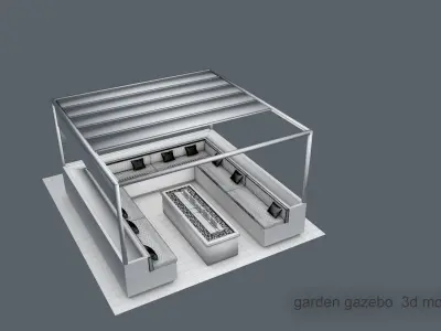 garden gazebo 3d model 3D model