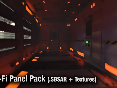 Sci-Fi Panel Pack -SBSAR Texture