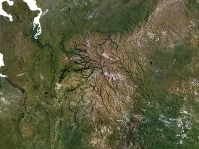 Russia 3D Model Terrain Map 3D model