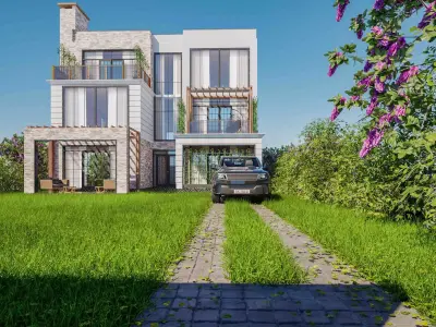 Luxury Modern Maisonette Low-poly 3D model