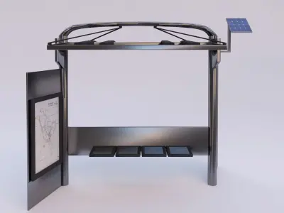 Sustainable Bus stop  3D model