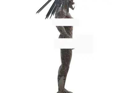 Female Predator Low-poly 3D model