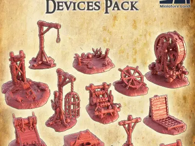 Torture Devices Pack  Tabletop Terrain 28 mm 3D print model