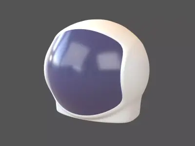Spaceman Helmet v1 002 Low-poly 3D model