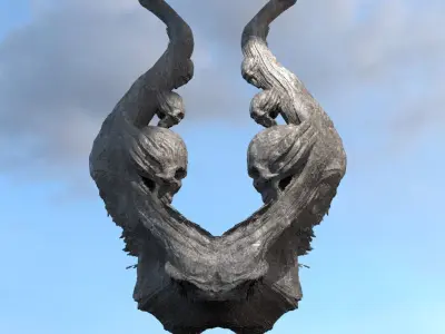 Alien meteor horns  3D model